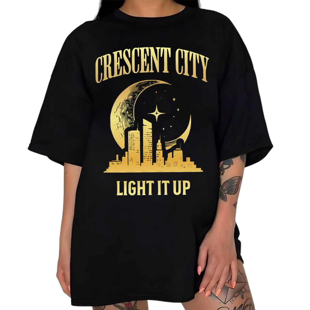 Crescent City Light It Up Shirt Bryce Quinlan Tshirt, Crescent City Merch, Girly Bookish Shirt