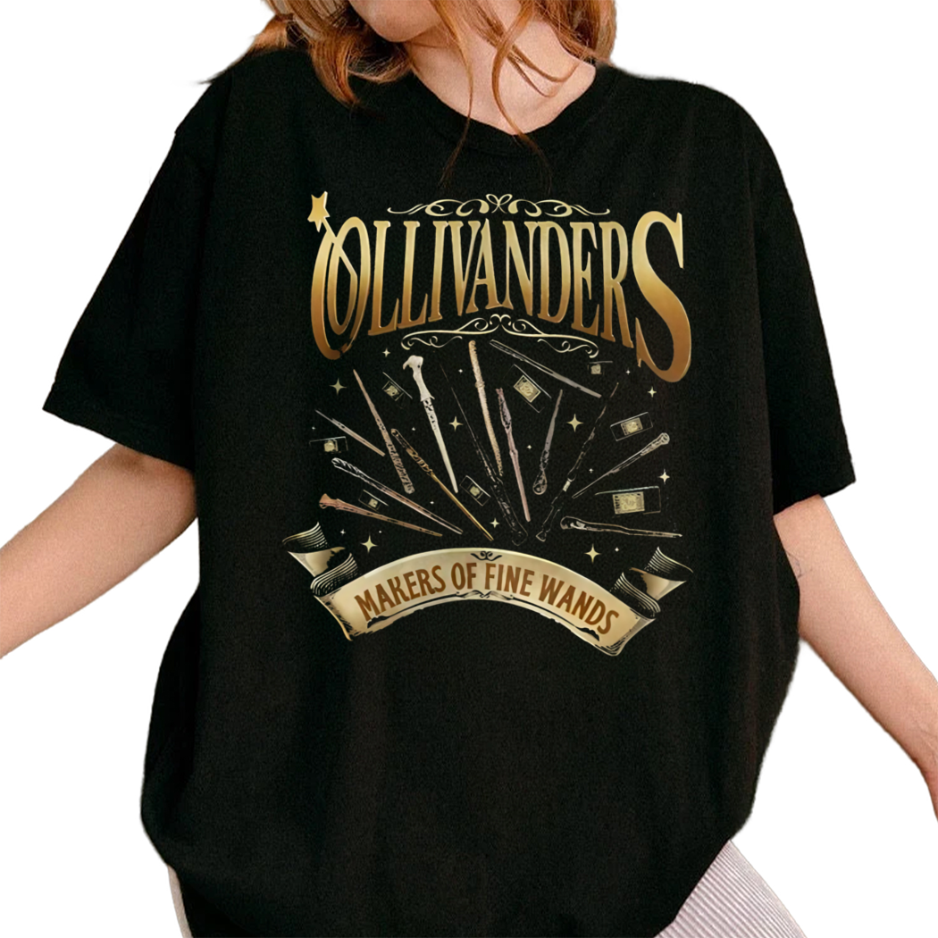 Ollivanders Makers Of Fine Wands Shirt , Collection Wizard School Fandom Tee, HP Inspired Shirt