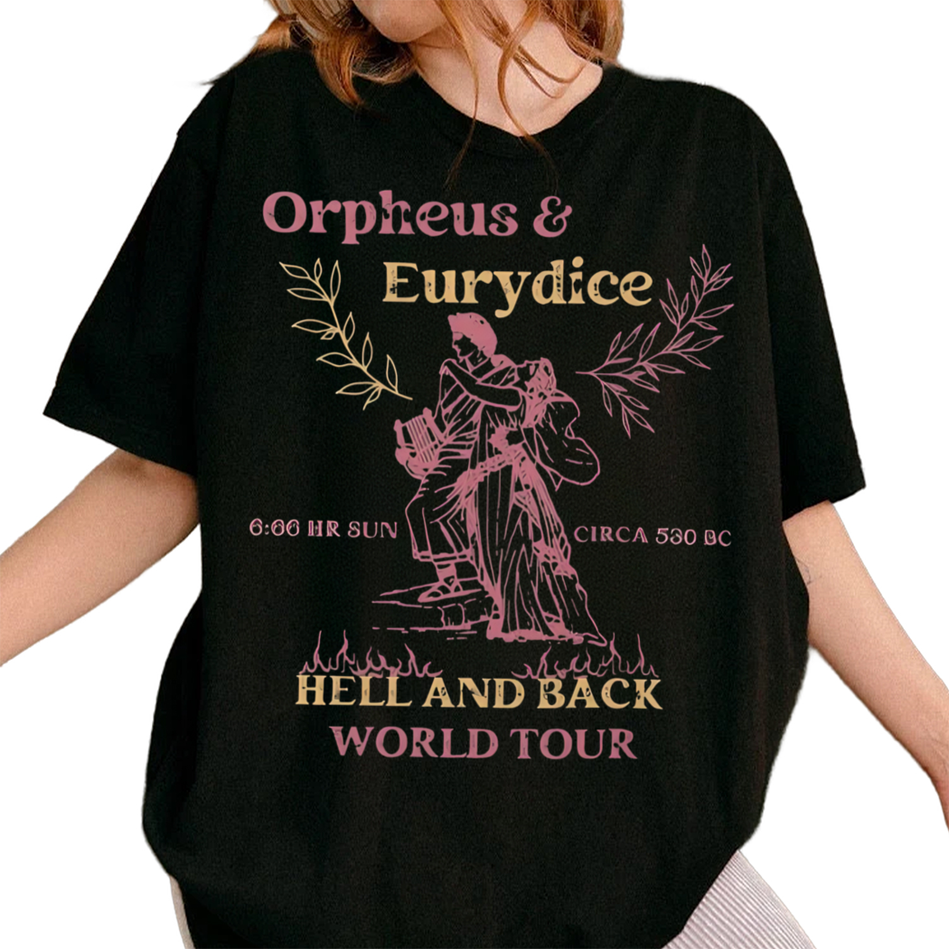 Orpheus and Eurydice Shirt Mythology Shirt Vintage Greek Mythology Poet Shirt Greek Goddess Light Academia Shirt Greek Apparel