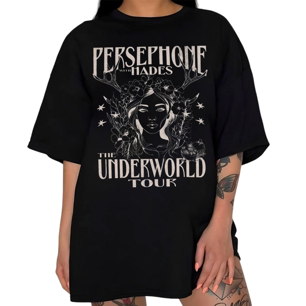 Persephone and Hades The Underworld Tour Shirt, Persephone Shirt, Greek Mythology Distressed Band Tee, Book Nerd Shirt