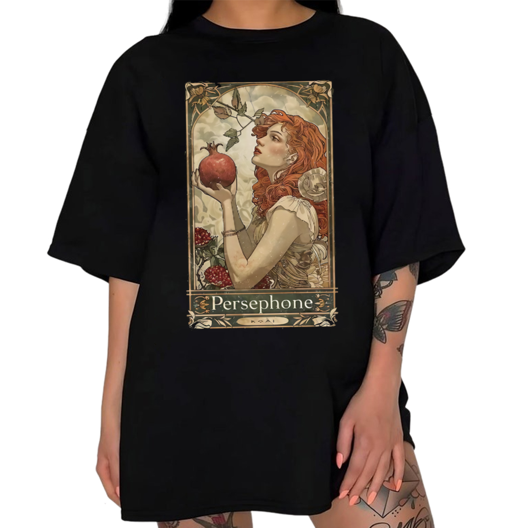 Tarot Card Of Persephone And Pomegranate Shirt, Greek Mythology Goddess Gift Tee For Her,Sarah J Maas