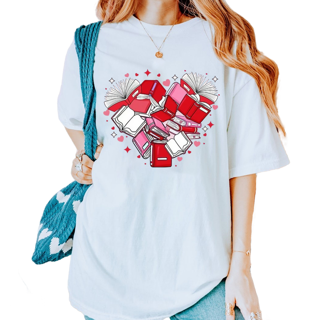 Book Lover Valentine Shirt, All Booked for Valentines, Bookish Shirt, Retro Reading Shirt