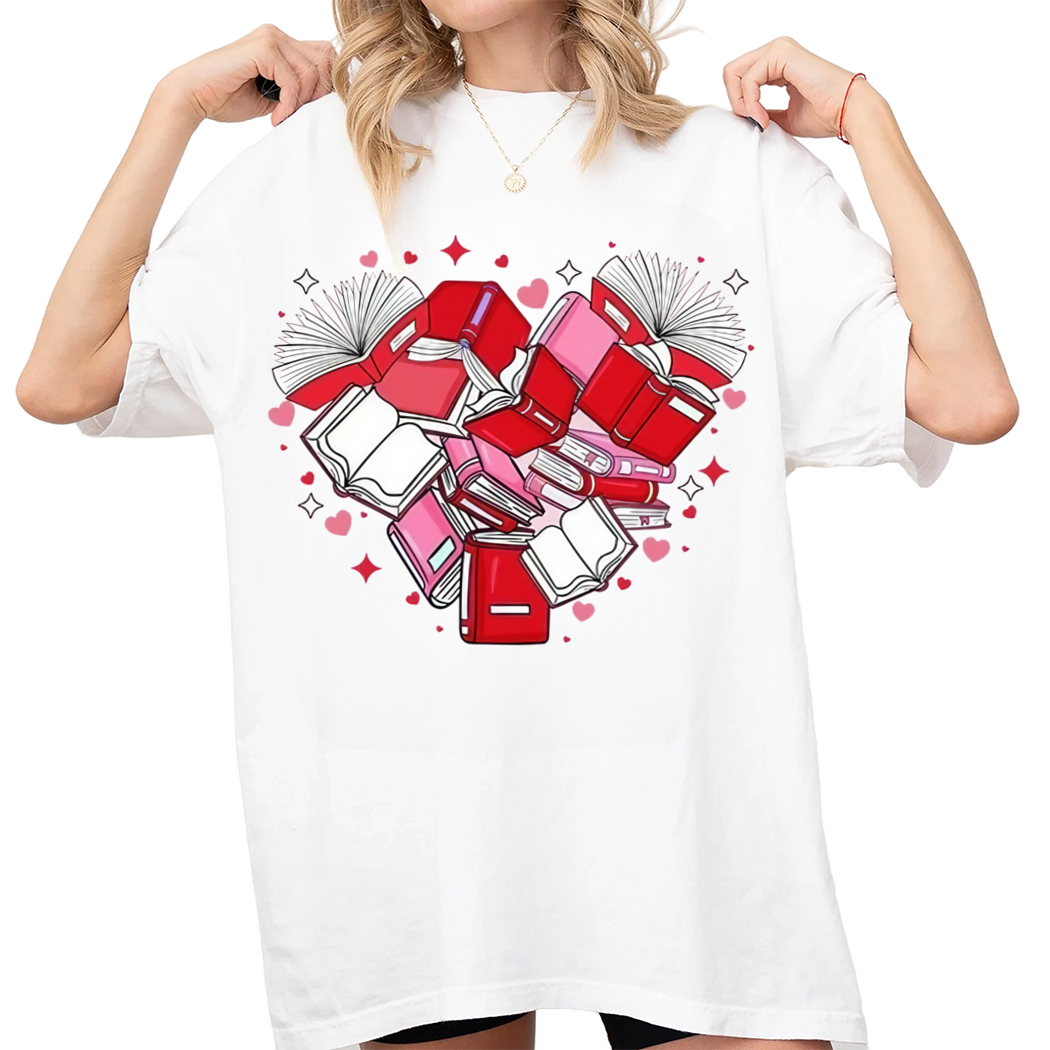 Book Lover Valentine Shirt, All Booked for Valentines, Bookish Shirt, Retro Reading Shirt