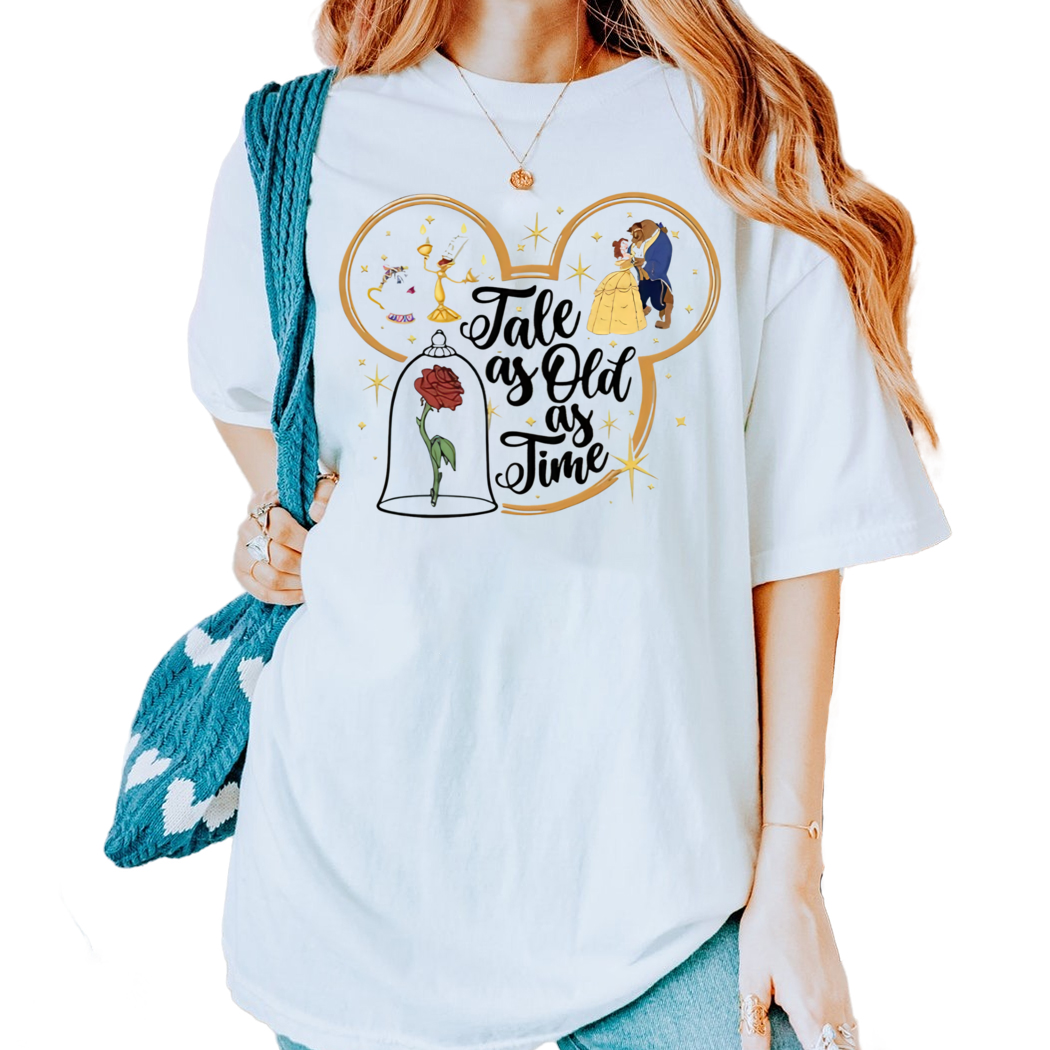 Vintage Tale as Old as Time Shirt, Disney Princess Shirt, Princess Belle Shirt, Disney Trip Shirt, Matching Disney Shirt