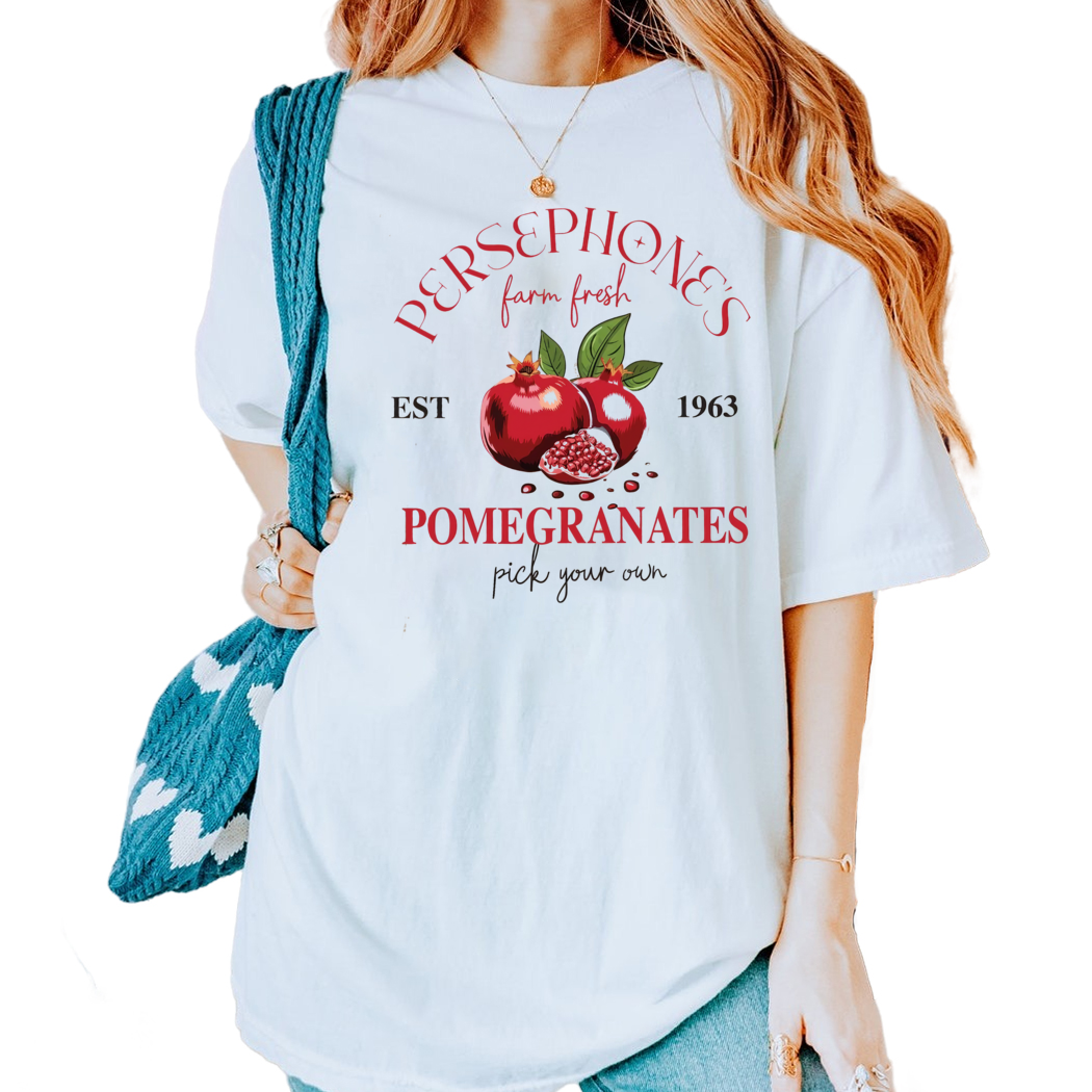 Persephones Pomegranates Shirt, Greek Mythology Tee, Light Academia Shirt, Greek Goddess Tee