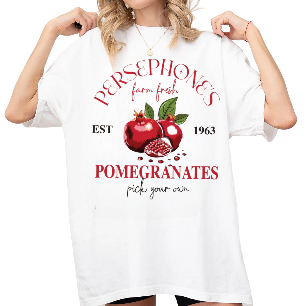 Persephones Pomegranates Shirt, Greek Mythology Tee, Light Academia Shirt, Greek Goddess Tee