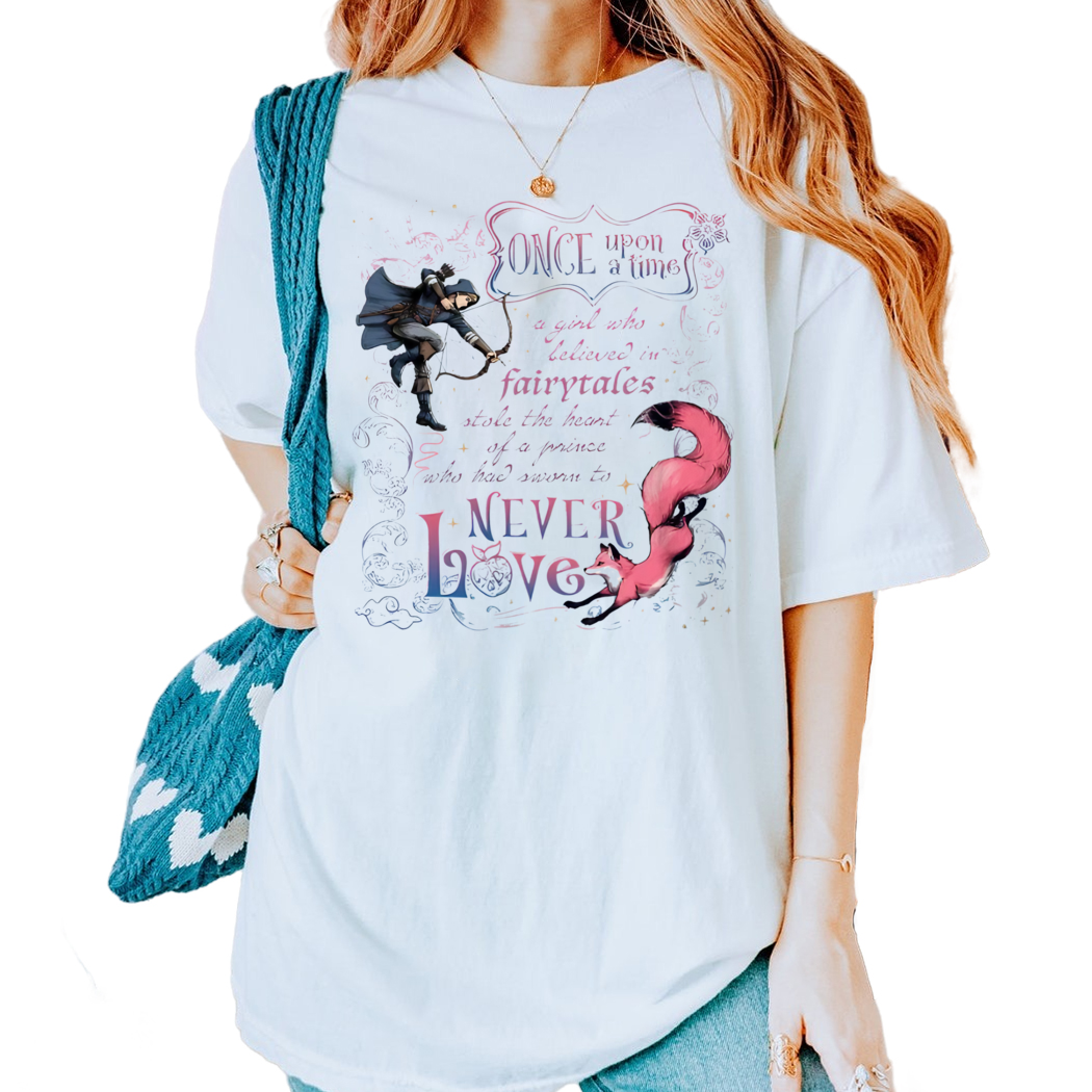 The Archer And The Fox Shirt, Once Upon A Broken Heart Quotes, Fantasy Books Shirt, Reader Shirt, Evangeline And Jacks