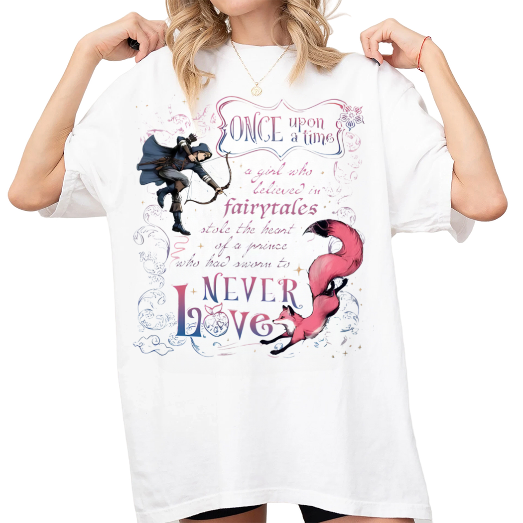 The Archer And The Fox Shirt, Once Upon A Broken Heart Quotes, Fantasy Books Shirt, Reader Shirt, Evangeline And Jacks