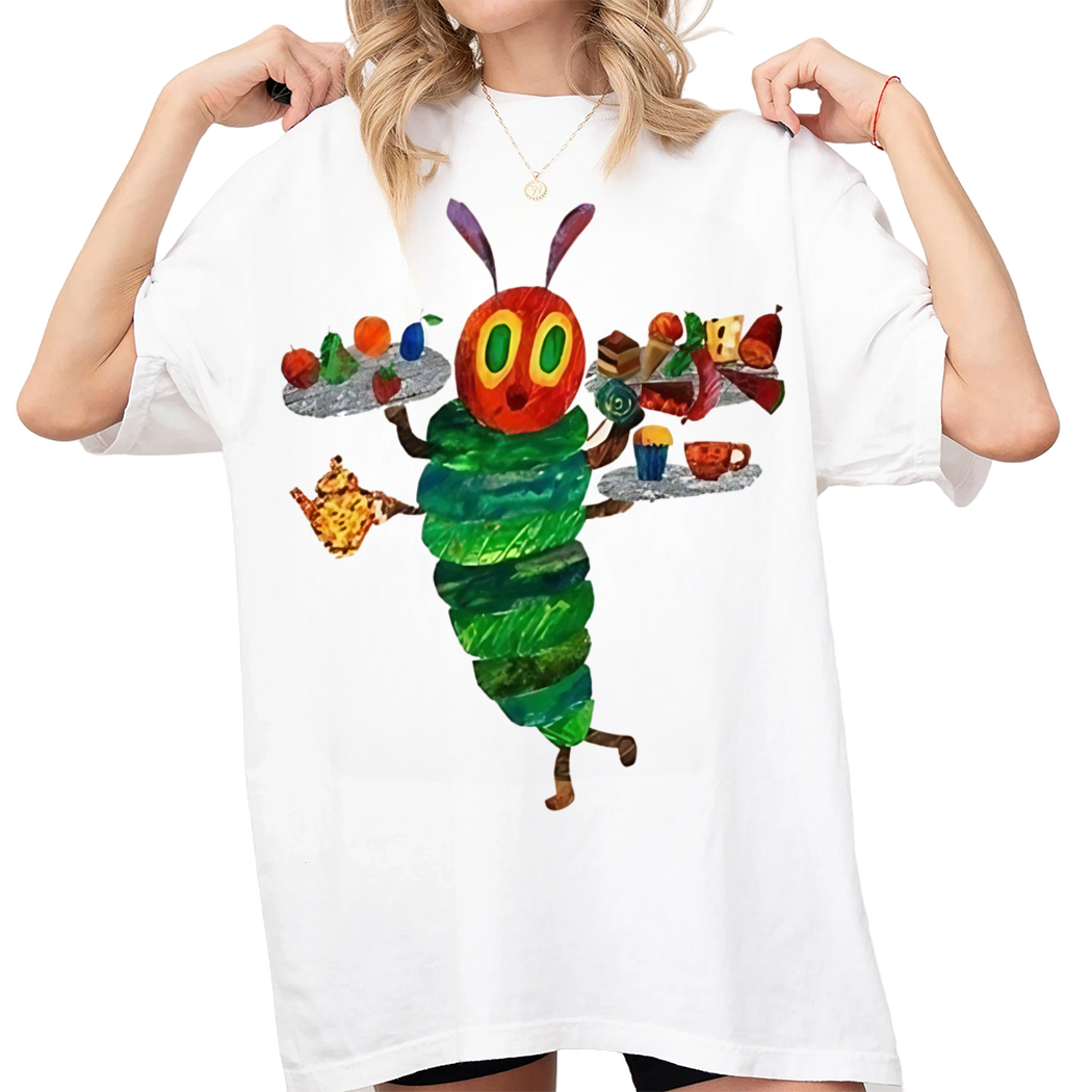 Very Hungry Caterpillar Shirt, Book Lover Shirt, Bookish Shirt, Book Theme Gift, Gift For Reader