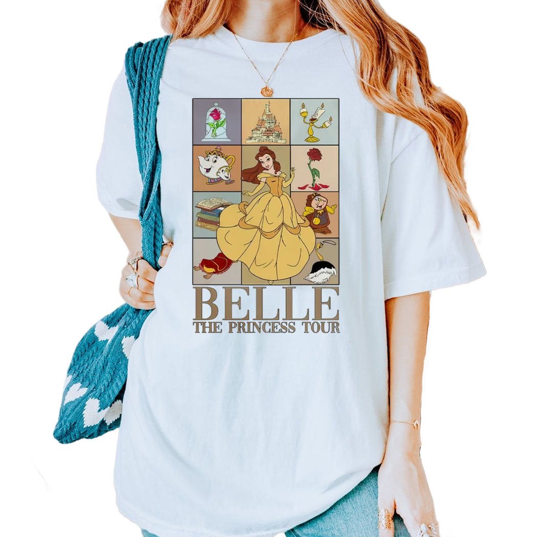 Vintage Belle The Princess Tour shirt, Retro Tale as old as time Belle's Book shop shirt, Disney Princess Trip Tee, Gift for book lover