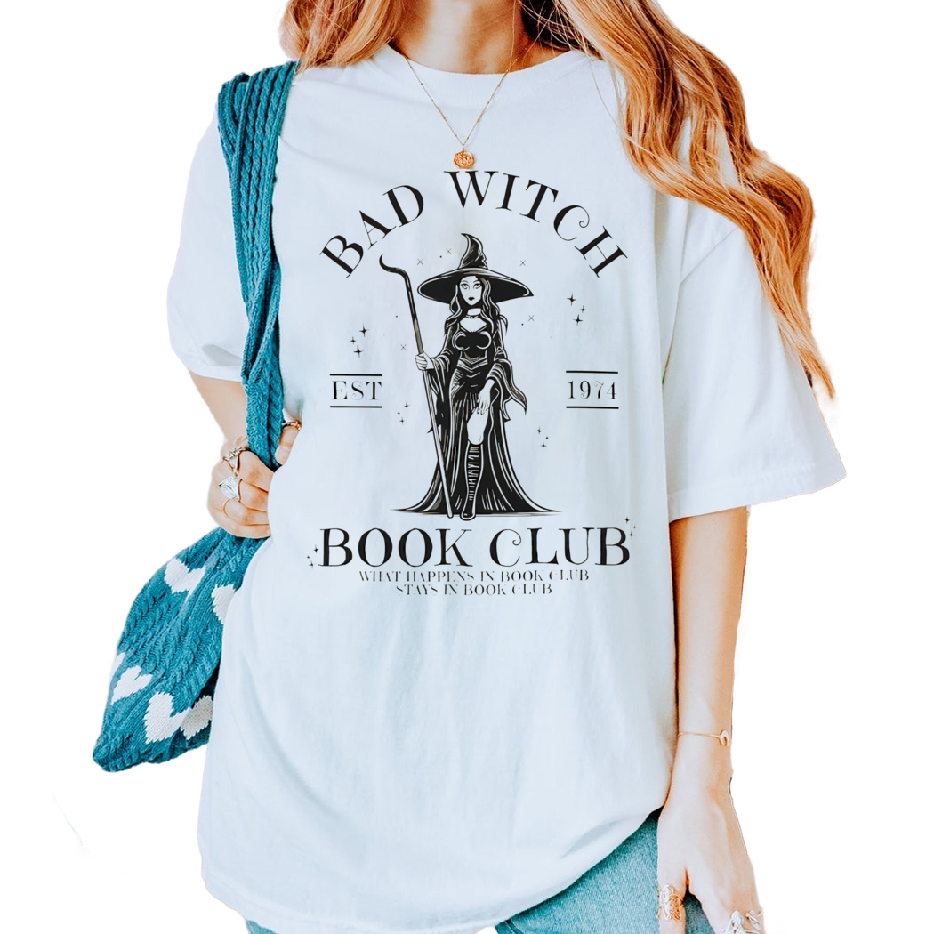 Bad Witches Club Book Club Shirt Bookish Merch Halloween Witch Shirt Retro Halloween Tee Book Shirt