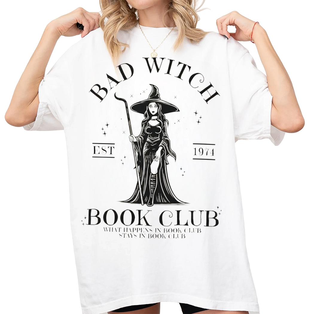 Bad Witches Club Book Club Shirt Bookish Merch Halloween Witch Shirt Retro Halloween Tee Book Shirt