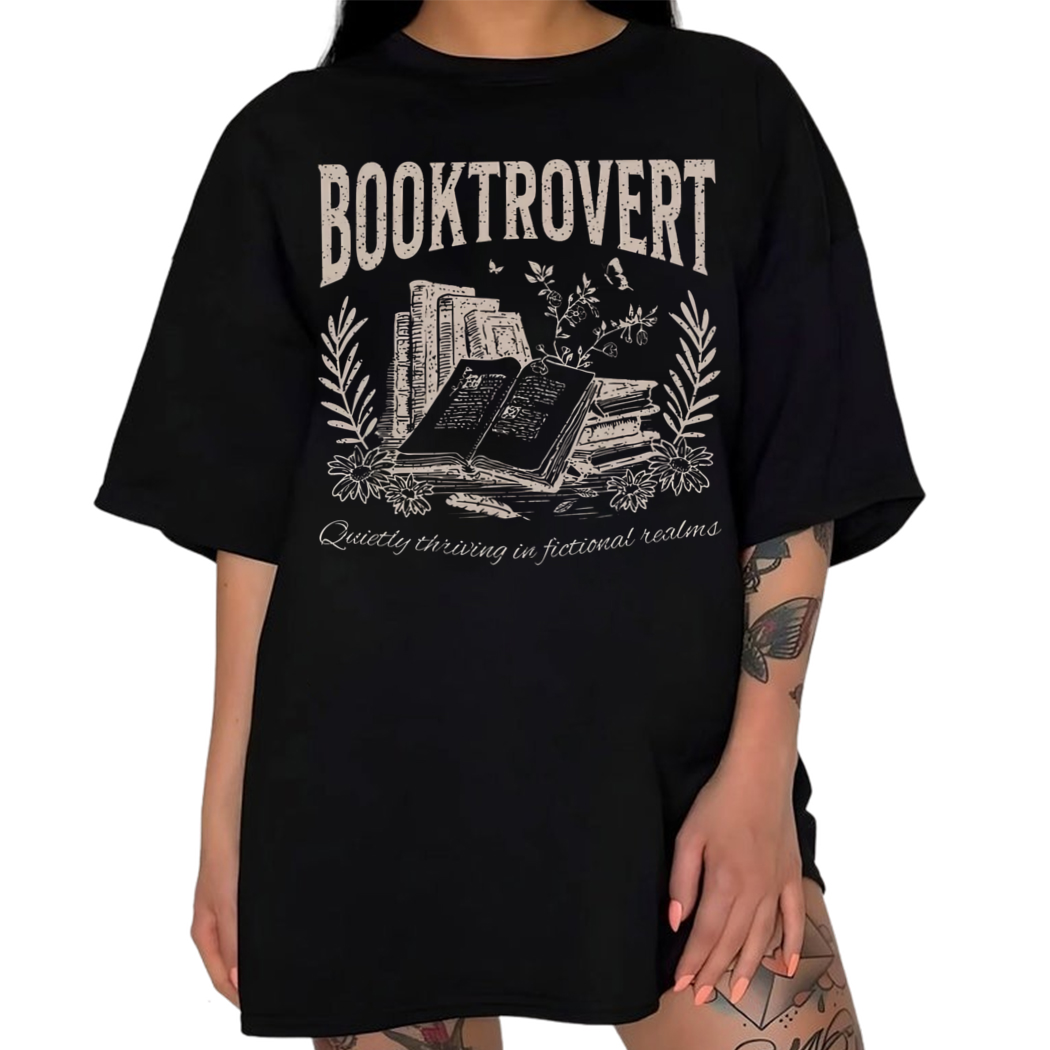 Booktrovert Shirt Bookish Shirt for Women Vintage Reading Gift,Rhysand fan Girl, Sarah J Maas