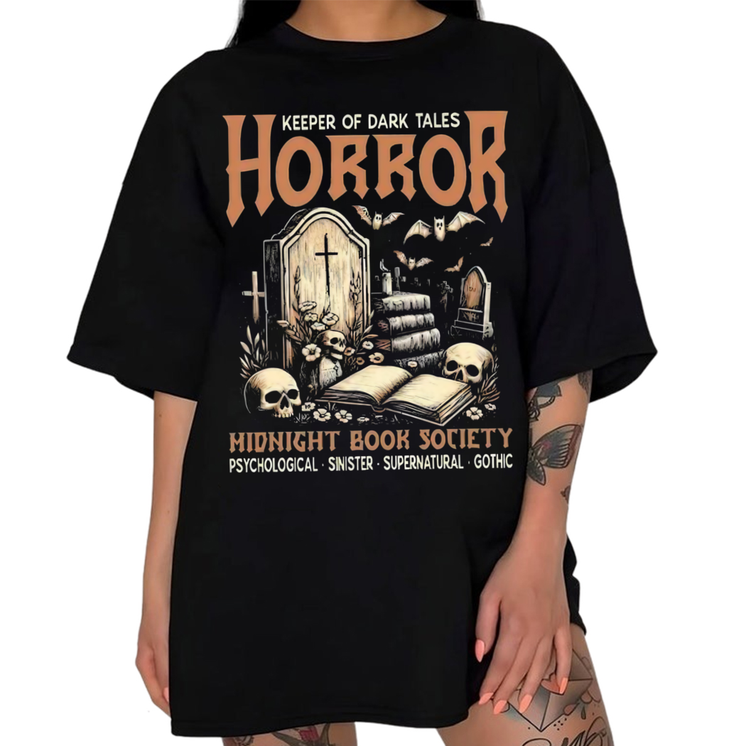 Horror Reading Reader Keeper Of Dark Tales Horror Midnight Shirt, Acotar Merch Tshirt, Reader Gift