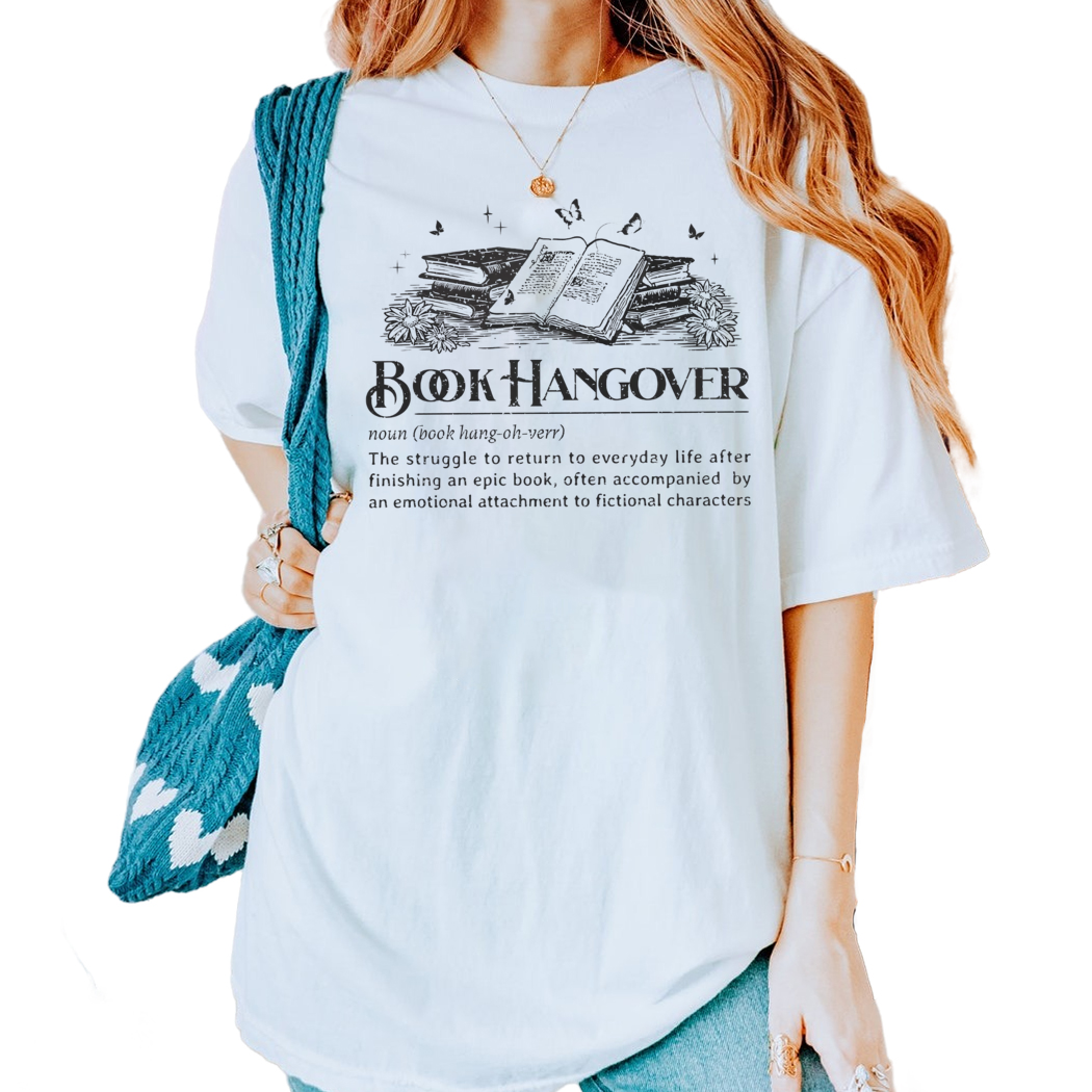 Book Hangover Definition Shirt for Book Lovers Vintage Reading Shirt Gift for Librarian Bookish Tee Book Merch for Readers