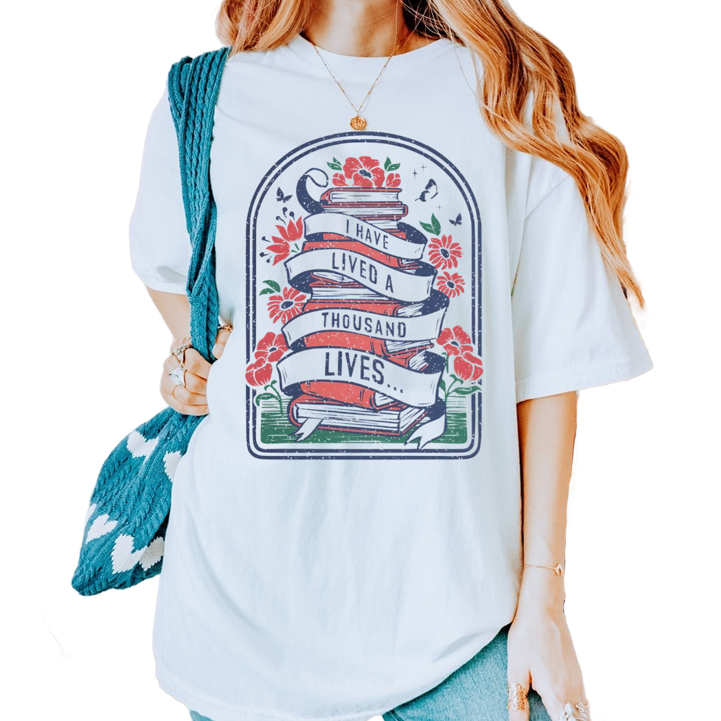 Book Lover Shirt for Bibliophiles Gift Vintage Bookish Shirt Gift for Her Romantasy Book Addict Bookish Shirt