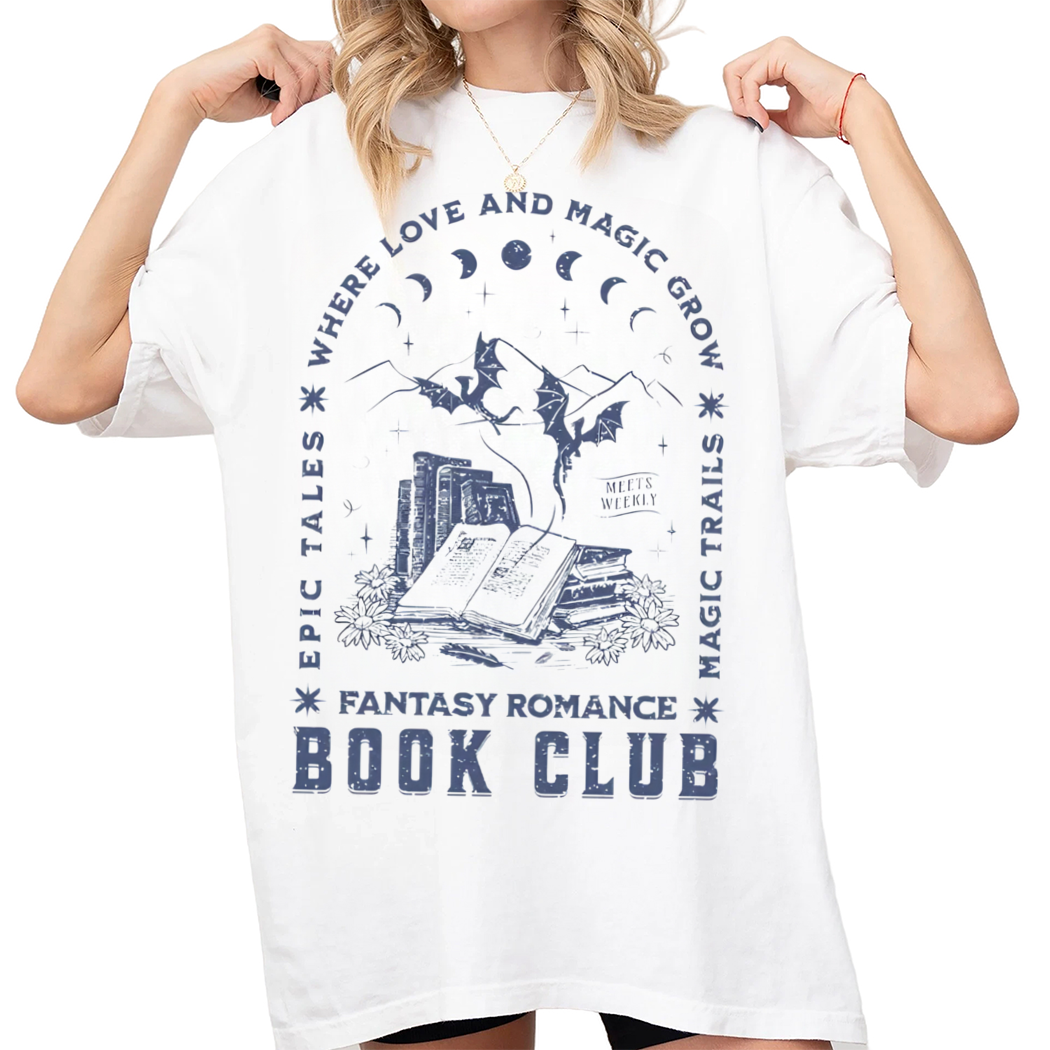 Fantasy Romance Book Club Shirt Vintage Bookish Shirt for Book Lovers Bookish Tee for Fantasy Readers for Bookworms