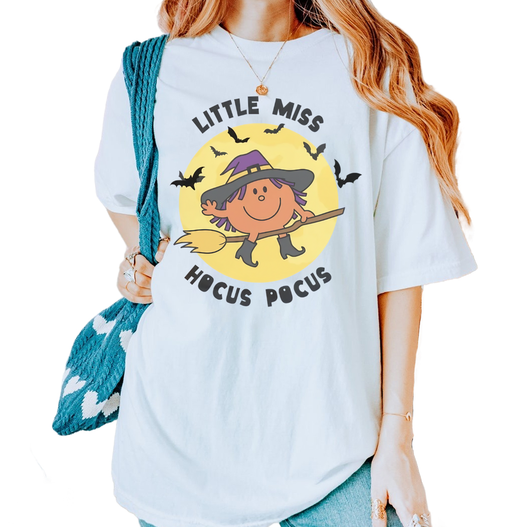 Little Miss Hocus Pocus Halloween Shirt, Funny Bookish , Romance Reader, Book Lover Tee