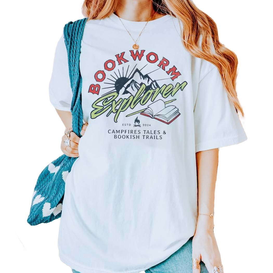 Summer Camp Shirt for Bookworm Explorer Summer Bookish Funny Shirt for Book Lover Vacation Shirt