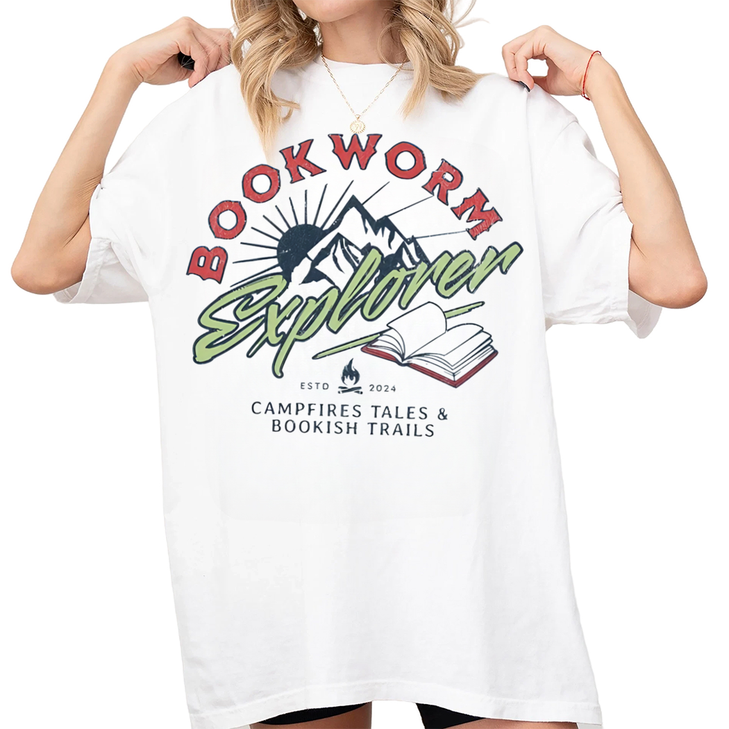 Summer Camp Shirt for Bookworm Explorer Summer Bookish Funny Shirt for Book Lover Vacation Shirt