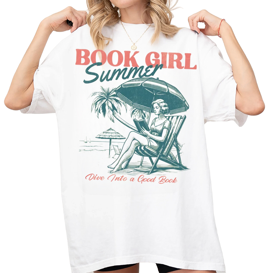 Beach Book Lover Summer Bookish Shirt, Funny Reader Beach Shirt - Bookish Vacation Shirt