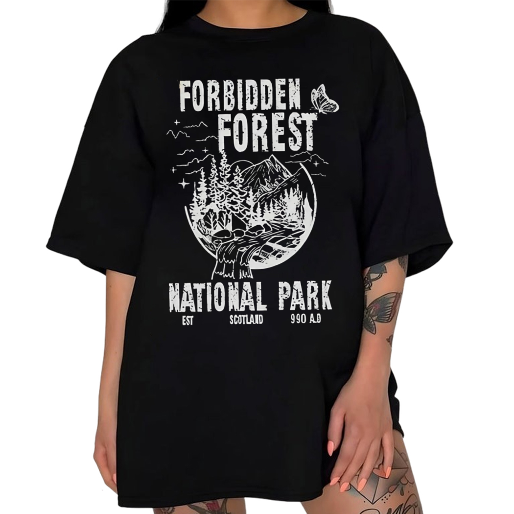 Forbiden Forest National Park Shirt, Vintage Wizard House Tee