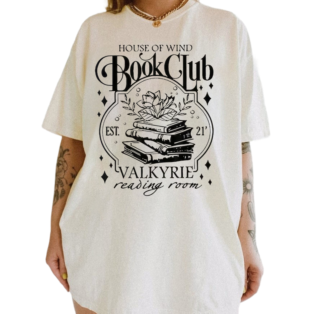 House Of Wind Book Club Bookish Wildflowers Shirt