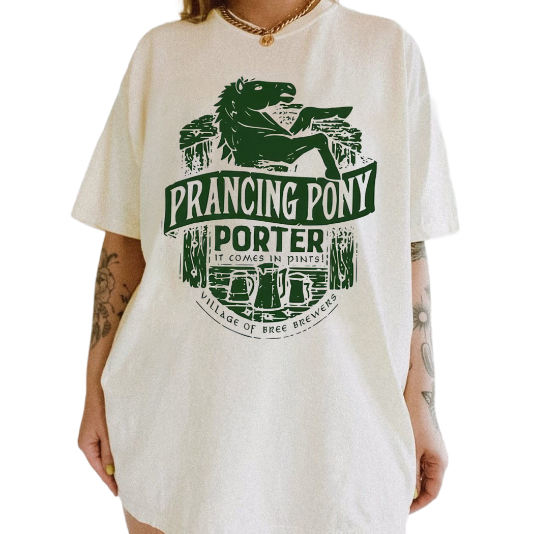 Prancing Pony Tee, Unisex Bookish Merch, Fandom Gift, Bree Village Shirt