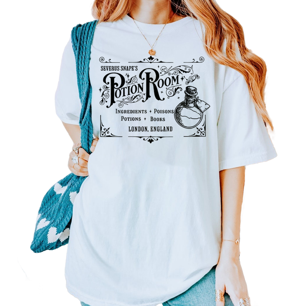 Potion Room Shirt, Subtle Potter Tee, Minimal Potter Shirt, Bookish Shirt