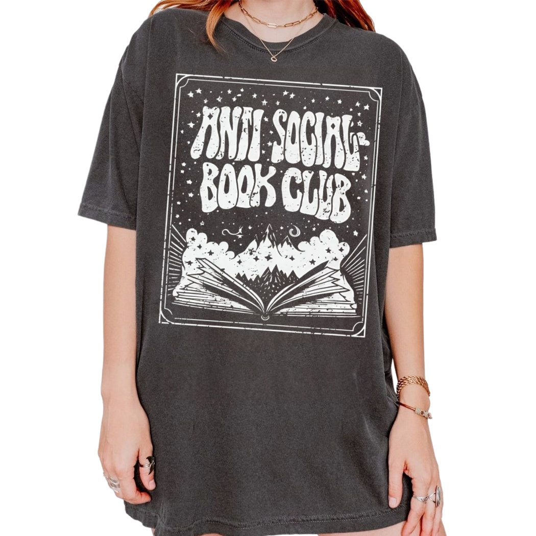 Anti Social Book Club Shirt, Tarot Card Illustrated Tshirt, Library Dark Academia ACOTAR SJM