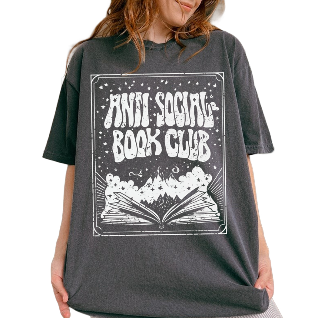 Anti Social Book Club Shirt, Tarot Card Illustrated Tshirt, Library Dark Academia ACOTAR SJM