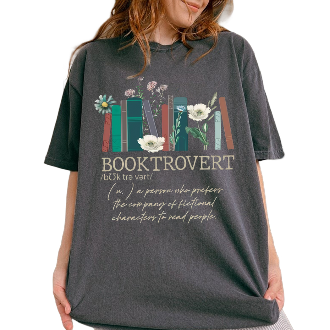 Booktrovert Shirt, Floral Book Lovers Gifts, Gifts For Book Lovers Women