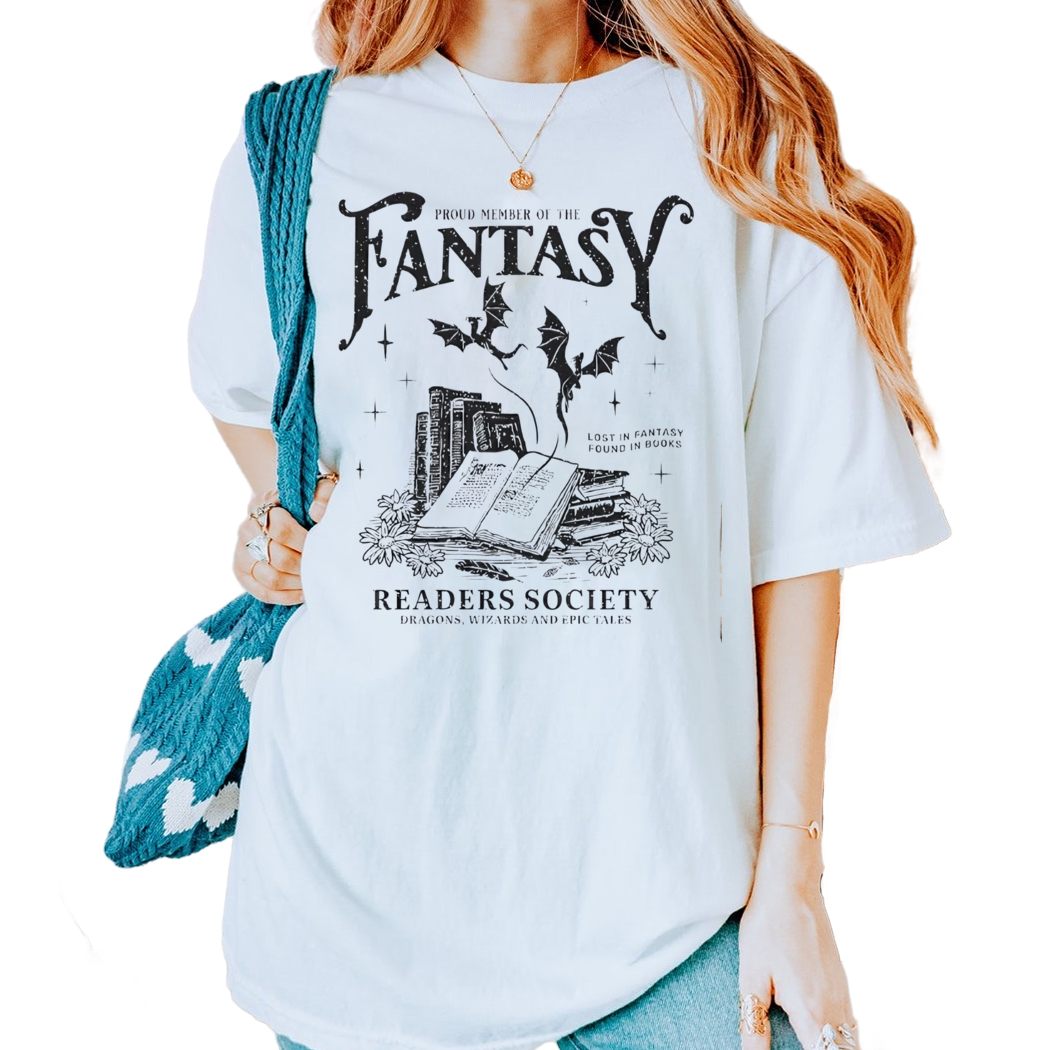 Fantasy Readers Society Shirt, Bookish Shirt for Romance Readers, Gift for Book Lover