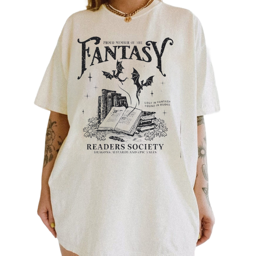 Fantasy Readers Society Shirt, Bookish Shirt for Romance Readers, Gift for Book Lover