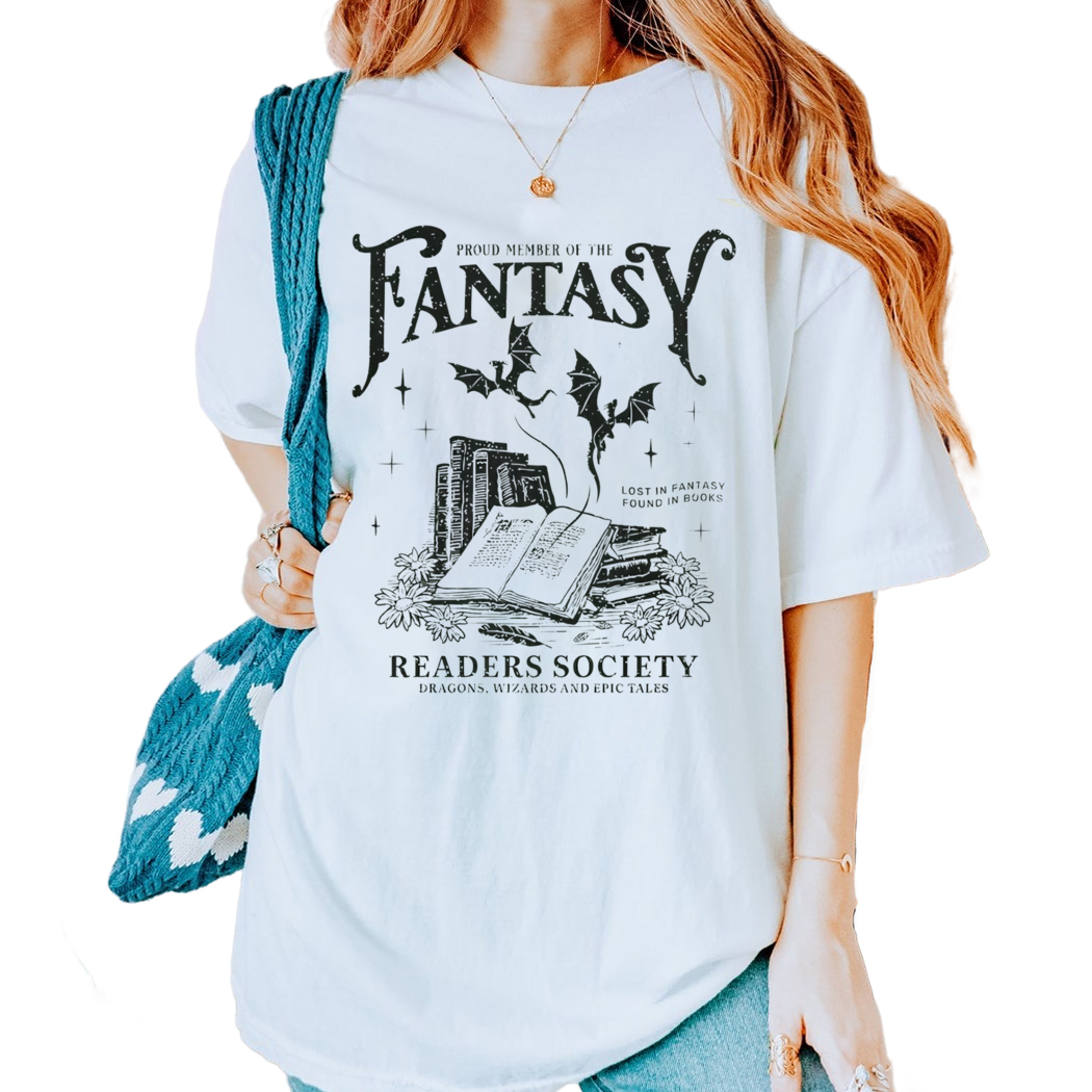 Pround Member of The Fantasy Reader Shirt, Romance Reader Bookish Shirt, Vintage Reading Shirt