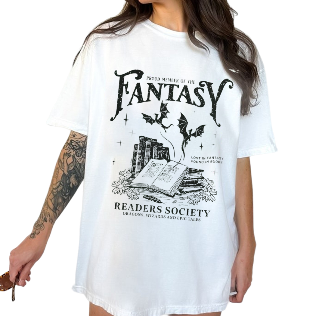 Pround Member of The Fantasy Reader Shirt, Romance Reader Bookish Shirt, Vintage Reading Shirt