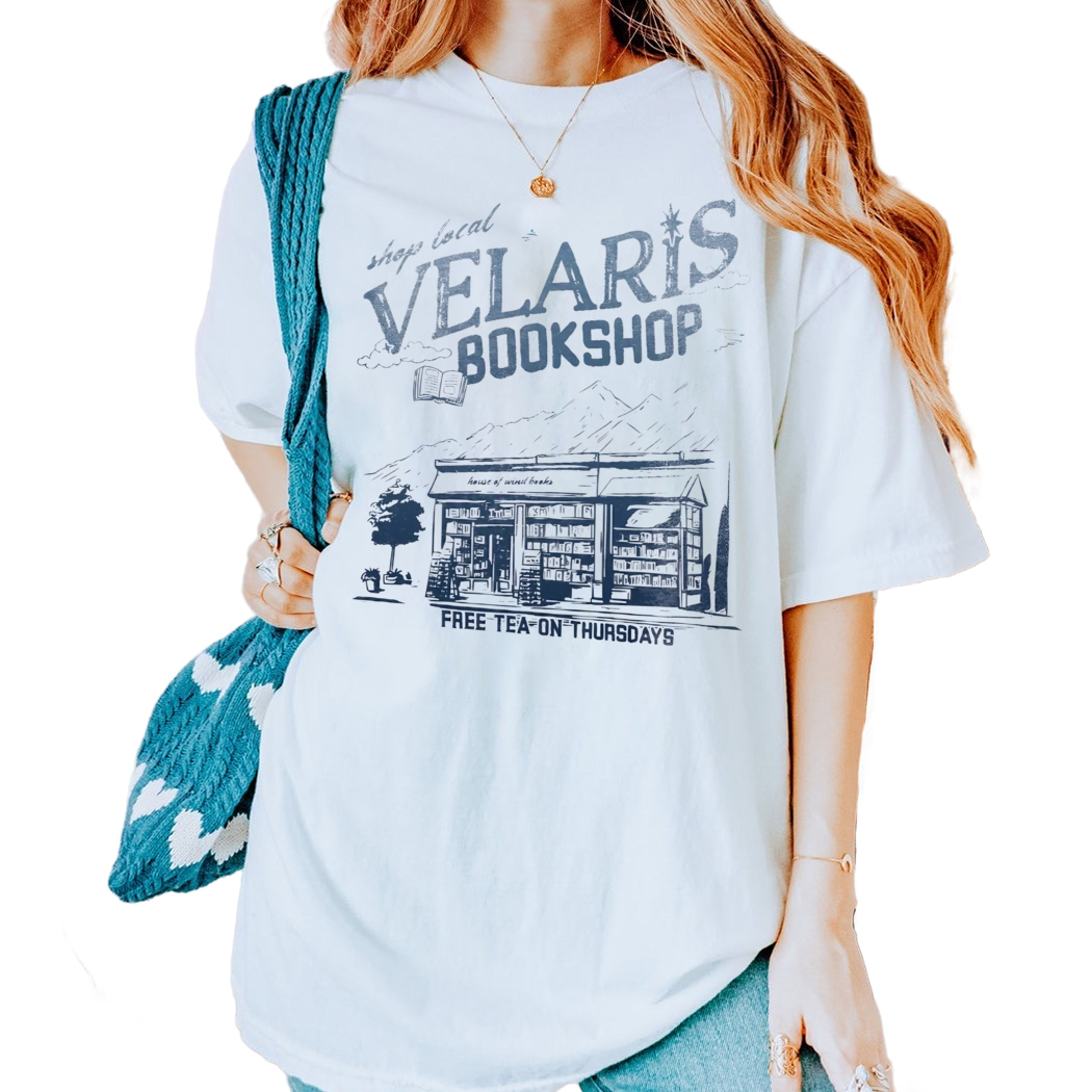 Velaris Book Store Shirt, ACOTAR Night Court Licensed SJM Merch, Bookish TOG Crescent City Fan