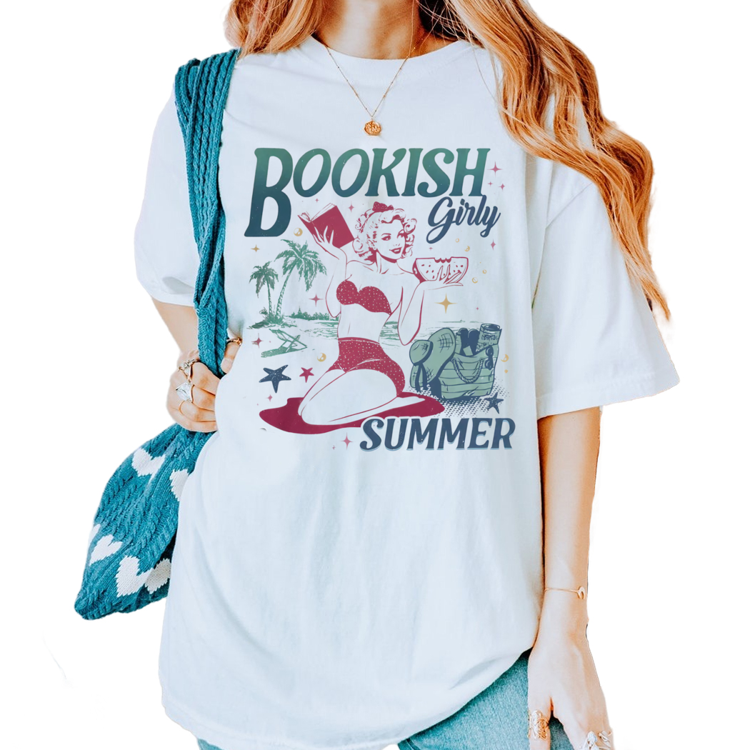 Bookish Girly Summer Shirt, Feral Girl Summer, Beach Shirt, Romance Book