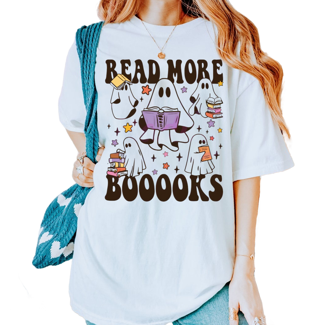 Read More Books Halloween Shirt Bookish Ghost Shirt