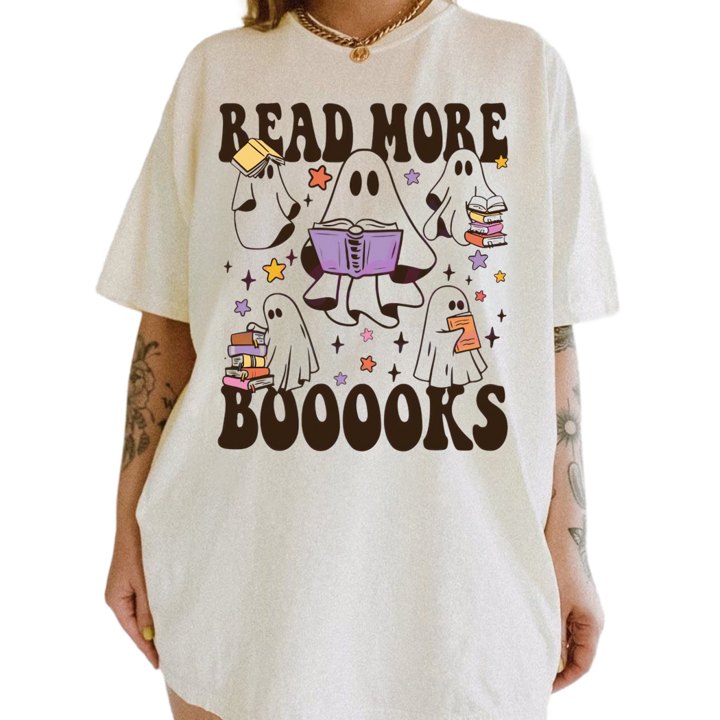 Read More Books Halloween Shirt Bookish Ghost Shirt