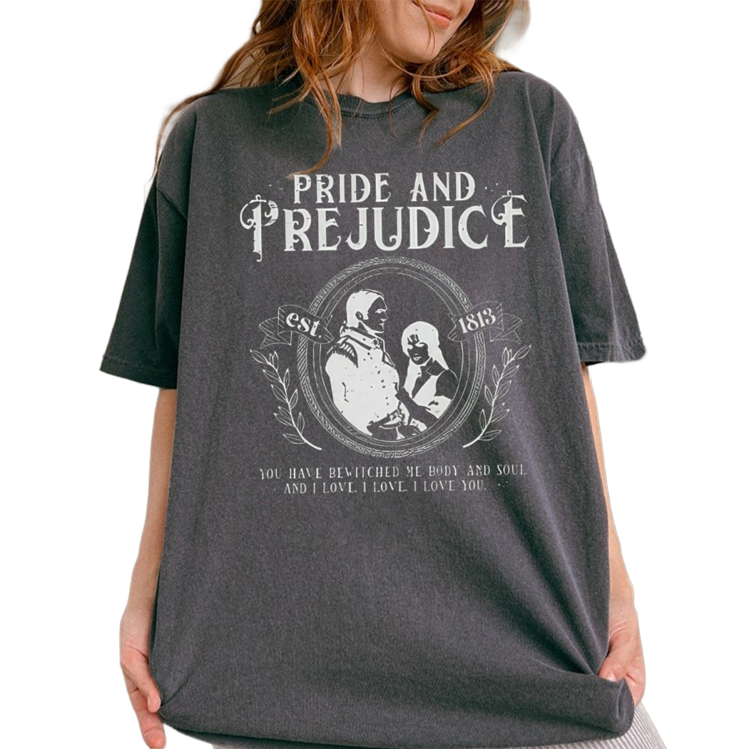 Pride and Prejudice Shirt, Jane Austen Tee, Classic Literature Bookish Merch