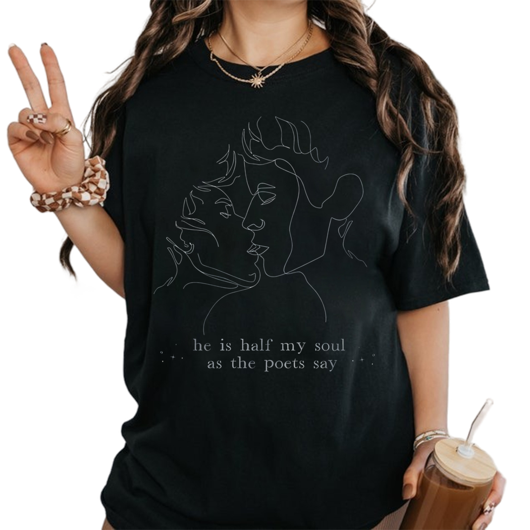 The Song Of Achilles T-Shirt, Madeline Miller Inspired Shirt, He is Half My Soul