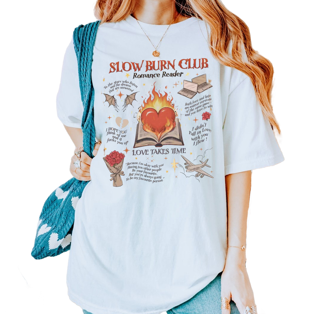 Slow Burn Book Club Shirt, Romance Reader Book Club Shirt, Bookish Gift