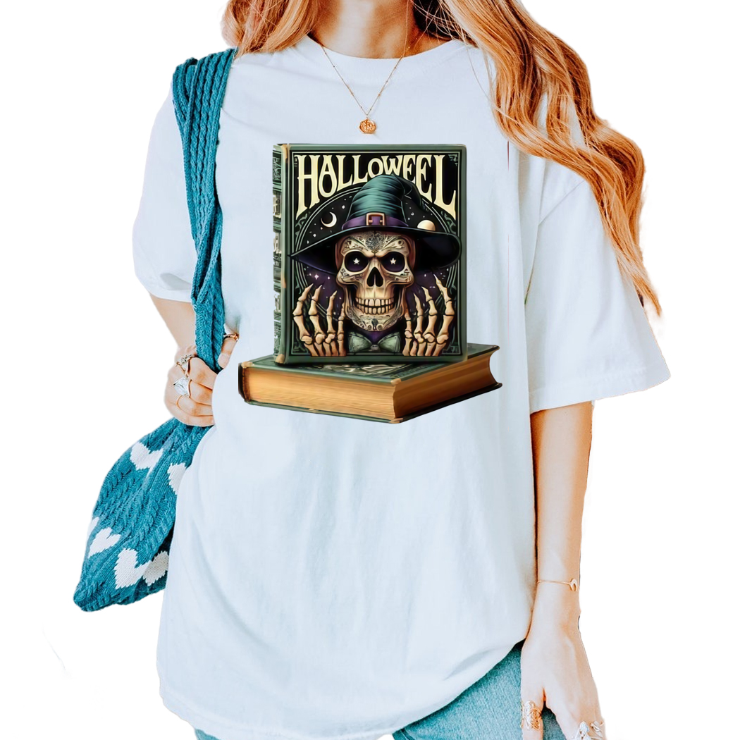 Spooky Spell Books Skull Halloween Shirt, Fall Shirt, Halloween Shirt