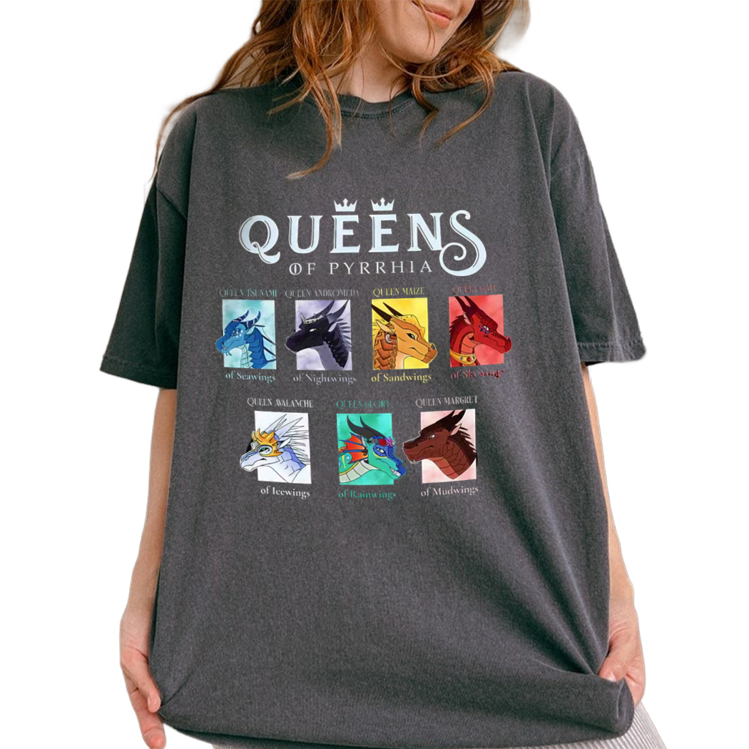 Queen Of Pyrrhia Wings of Fire Shirt, Darkstalker Tee, Rainwings Dragon Shirt