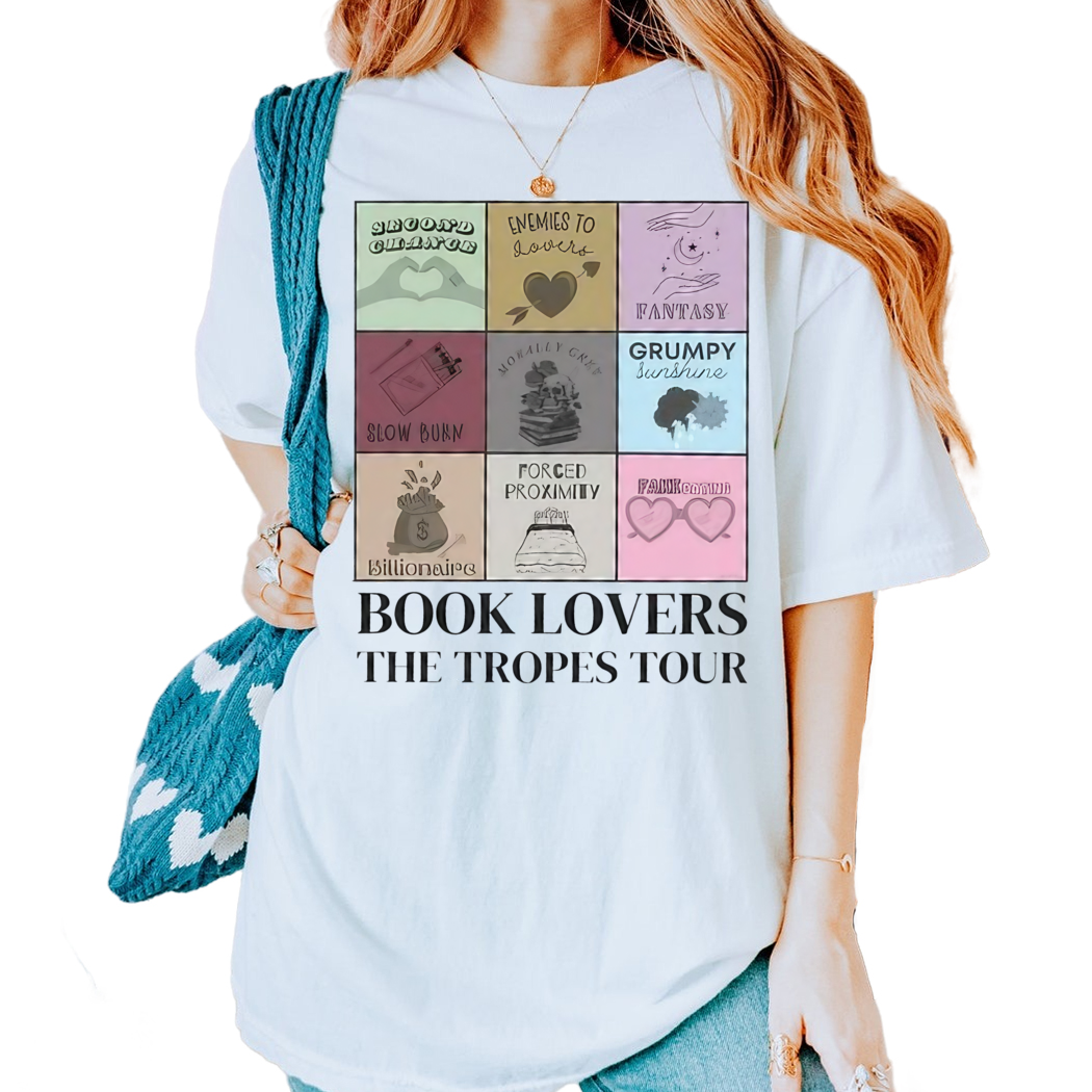 Book Lovers The Tropes Tour Shirt, Reading Era Tee, Cute Bookish Shirt