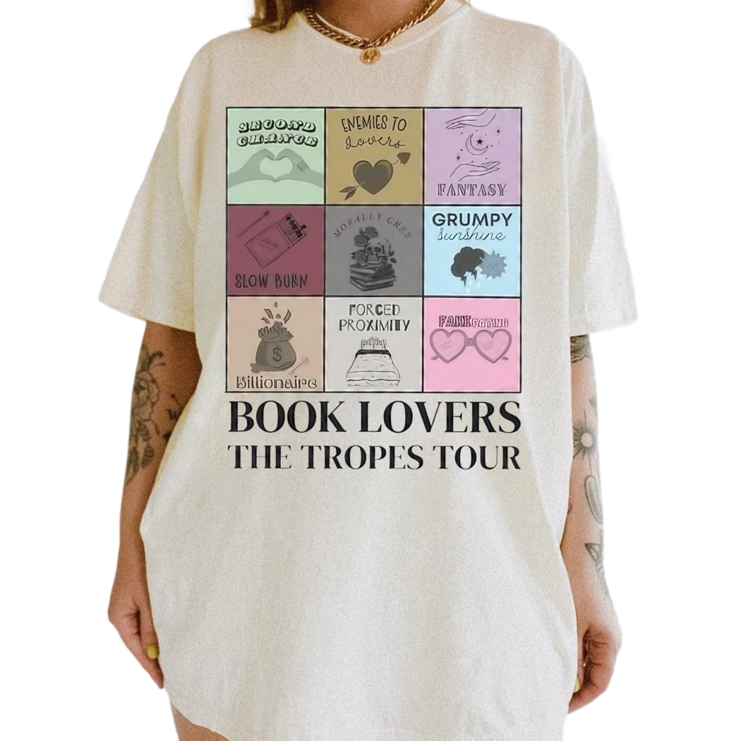 Book Lovers The Tropes Tour Shirt, Reading Era Tee, Cute Bookish Shirt