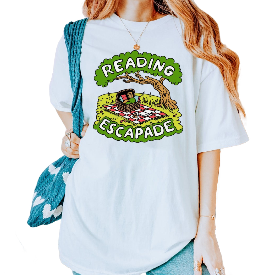 Reading Escapade Book Lover Bookish Mental Health Tshirts