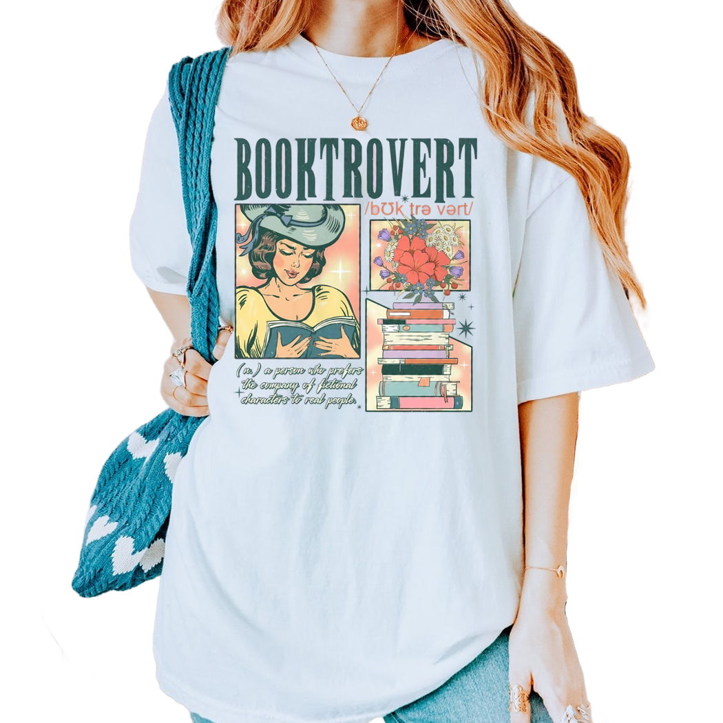 Booktrovert Shirt, Book Lovers Gifts, Gifts for Book Lovers Women