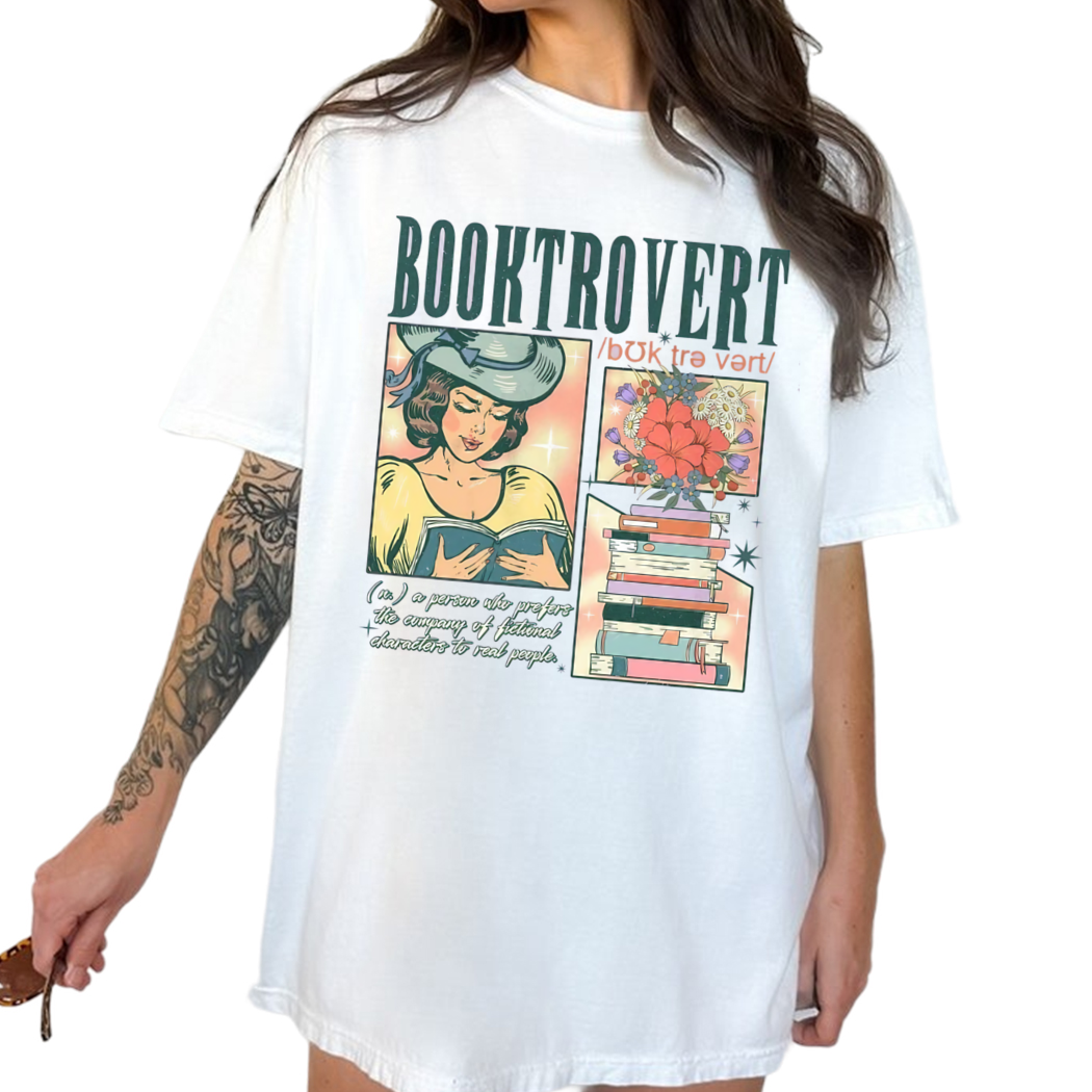 Booktrovert Shirt, Book Lovers Gifts, Gifts for Book Lovers Women